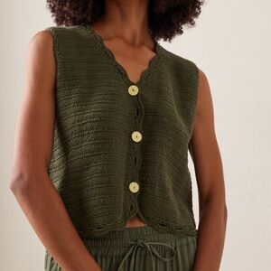 All That Remains Lucy Crocheted Cotton Vest